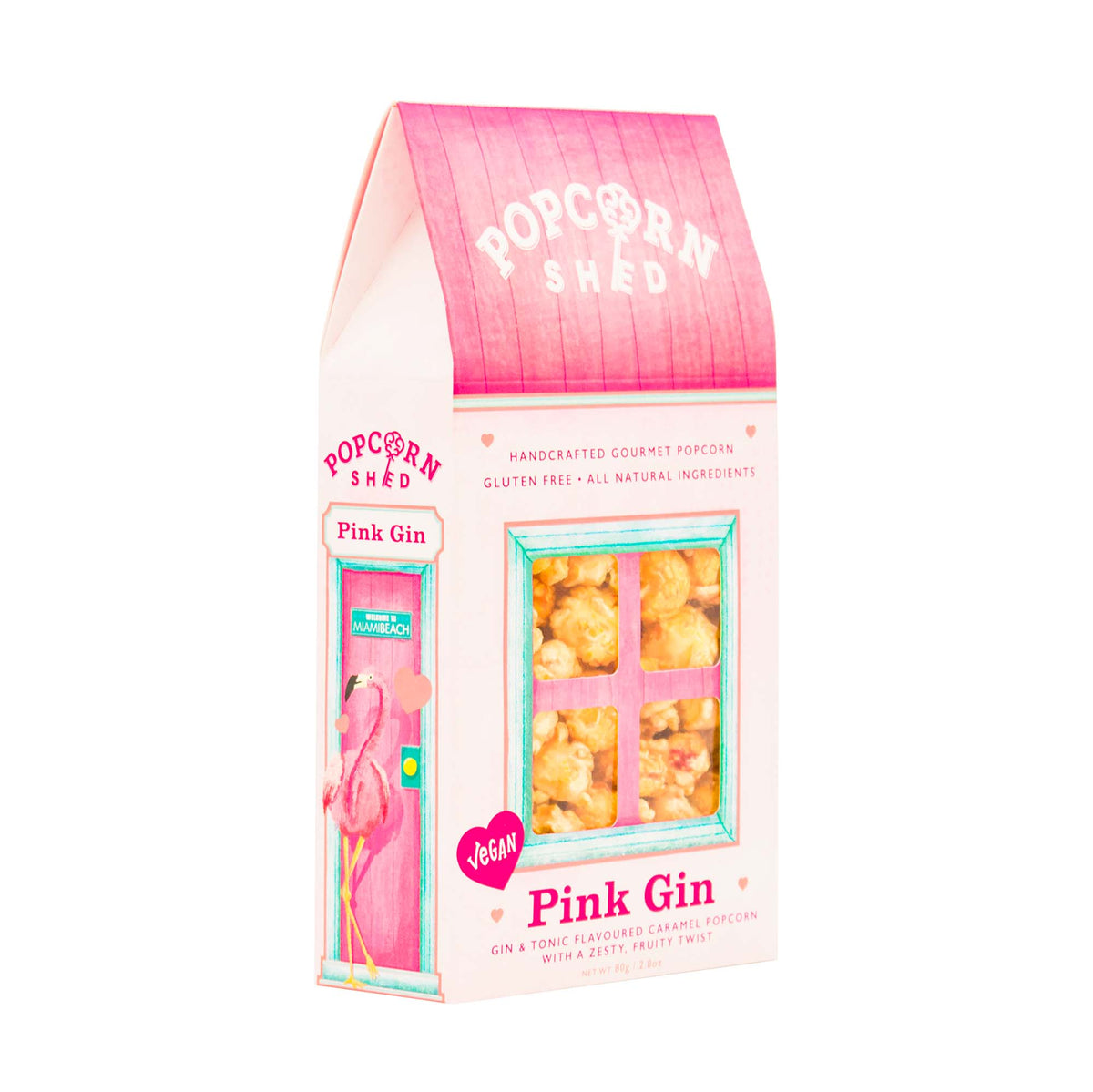 Vegan Pink Gin Gourmet Popcorn Shed Snack Box