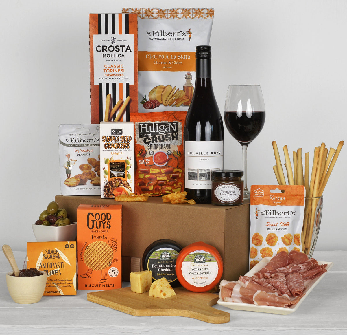 Luxury Red Wine & Cheese Hamper with Charity Donation