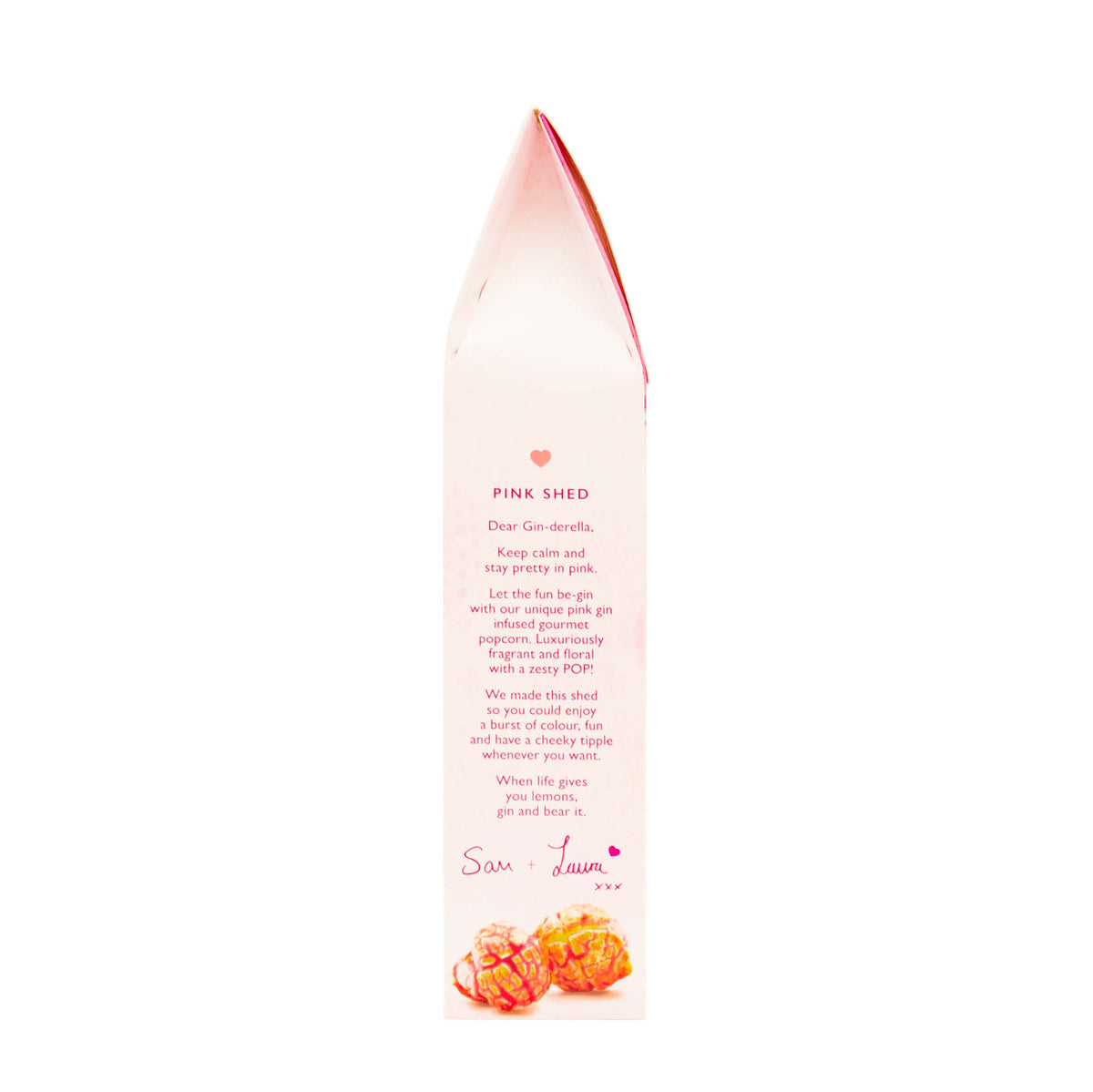 Vegan Pink Gin Gourmet Popcorn Shed Snack Box